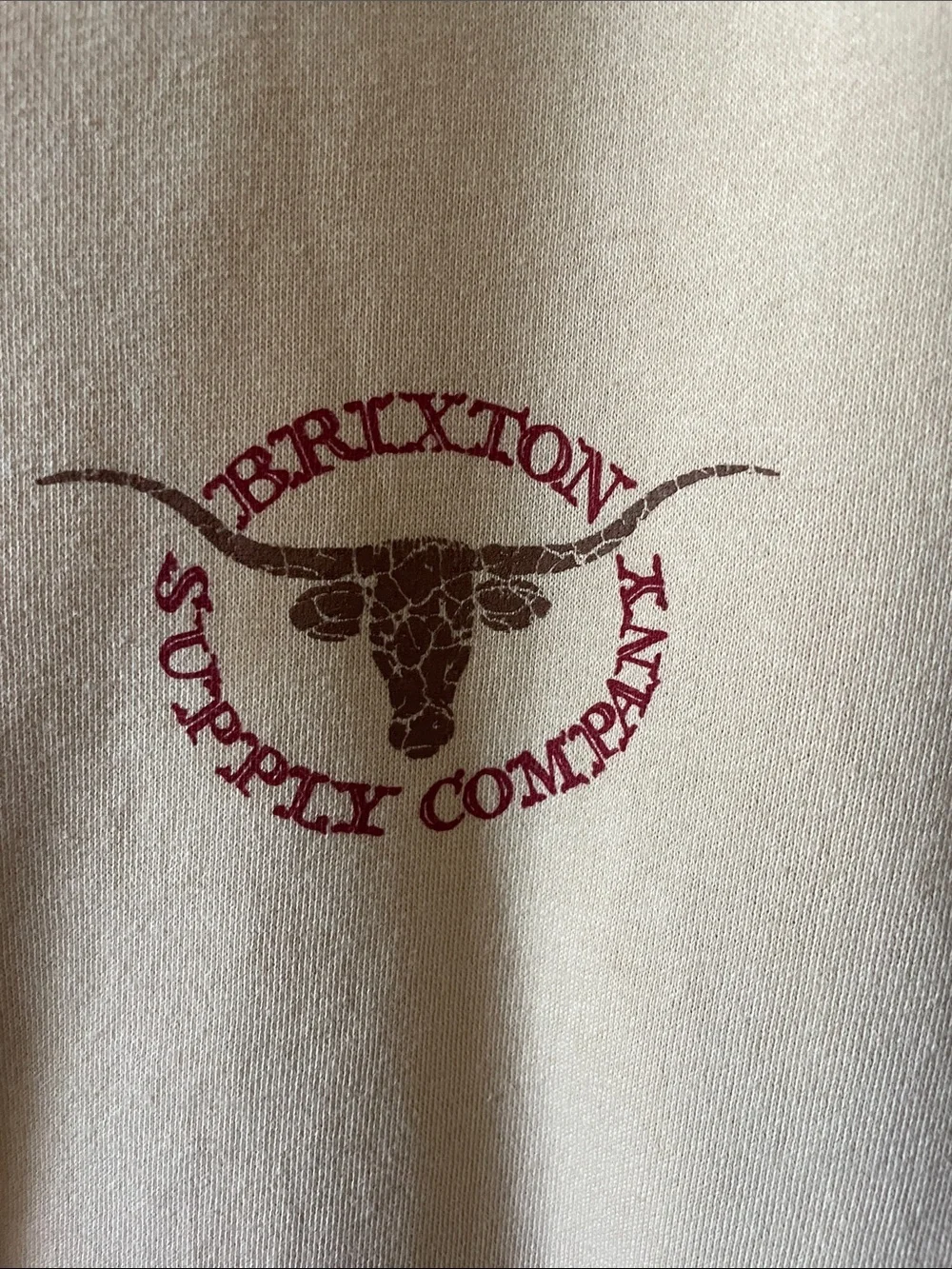 NWT Brixton Supply Company Men’s Graphic Boswell Hoodie Dark Gravel with Red - M